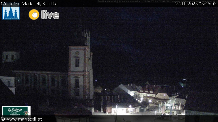 Městečko Mariazell - Basilika - 27.10.2025 v 05:45 Městečko Mariazell - Basilika - 27.10.2025 v 05:45