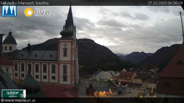 Městečko Mariazell - Basilika - 27.10.2025 v 06:30 Městečko Mariazell - Basilika - 27.10.2025 v 06:30