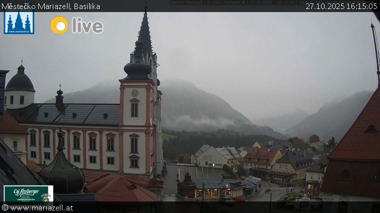 Městečko Mariazell - Basilika - 27.10.2025 v 16:15 Městečko Mariazell - Basilika - 27.10.2025 v 16:15