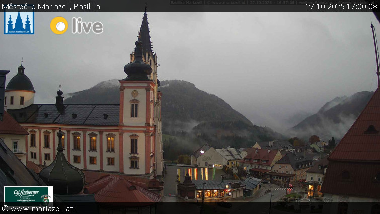 Městečko Mariazell - Basilika - 27.10.2025 v 17:00 Městečko Mariazell - Basilika - 27.10.2025 v 17:00