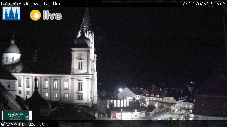 Městečko Mariazell - Basilika - 27.10.2025 v 18:15 Městečko Mariazell - Basilika - 27.10.2025 v 18:15