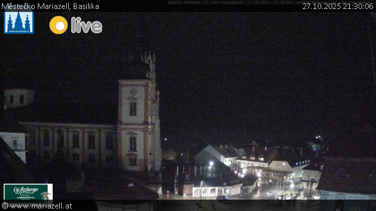 Městečko Mariazell - Basilika - 27.10.2025 v 21:30 Městečko Mariazell - Basilika - 27.10.2025 v 21:30