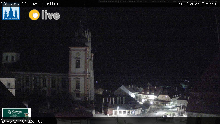 Městečko Mariazell - Basilika - 29.10.2025 v 02:45 Městečko Mariazell - Basilika - 29.10.2025 v 02:45