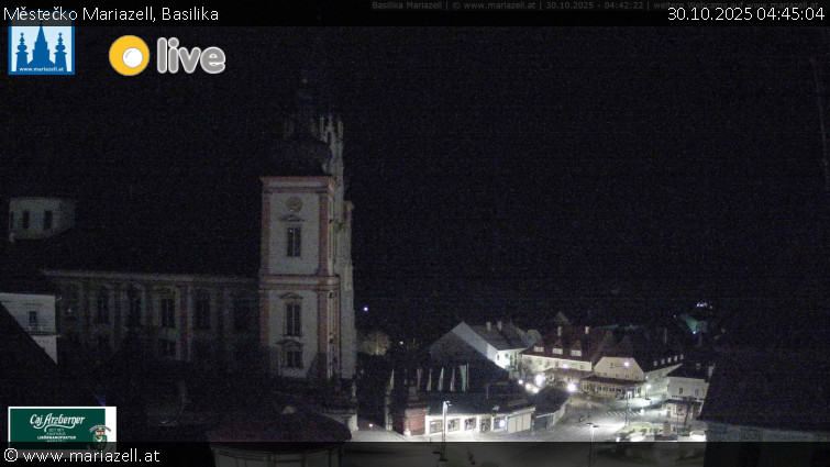 Městečko Mariazell - Basilika - 30.10.2025 v 04:45 Městečko Mariazell - Basilika - 30.10.2025 v 04:45