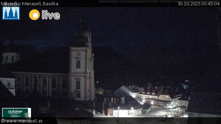Městečko Mariazell - Basilika - 30.10.2025 v 05:45 Městečko Mariazell - Basilika - 30.10.2025 v 05:45