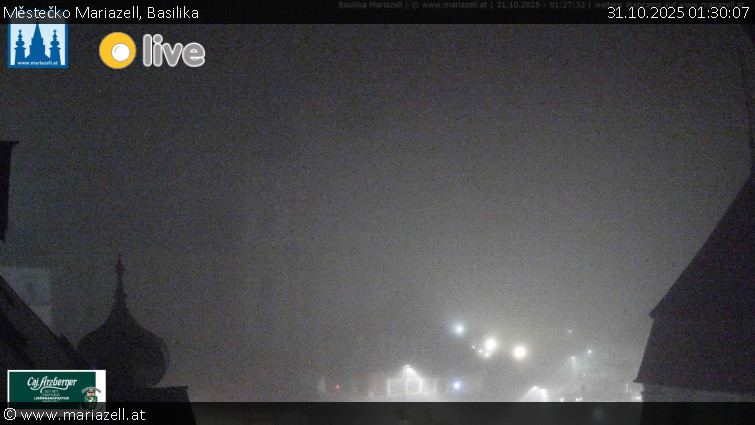 Městečko Mariazell - Basilika - 31.10.2025 v 01:30 Městečko Mariazell - Basilika - 31.10.2025 v 01:30