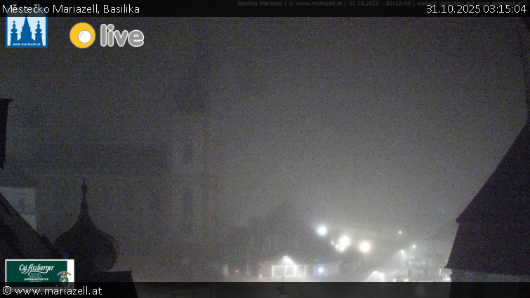 Městečko Mariazell - Basilika - 31.10.2025 v 03:15 Městečko Mariazell - Basilika - 31.10.2025 v 03:15