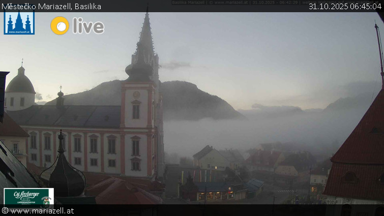 Městečko Mariazell - Basilika - 31.10.2025 v 06:45 Městečko Mariazell - Basilika - 31.10.2025 v 06:45