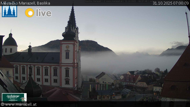 Městečko Mariazell - Basilika - 31.10.2025 v 07:00 Městečko Mariazell - Basilika - 31.10.2025 v 07:00