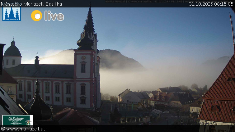 Městečko Mariazell - Basilika - 31.10.2025 v 08:15 Městečko Mariazell - Basilika - 31.10.2025 v 08:15