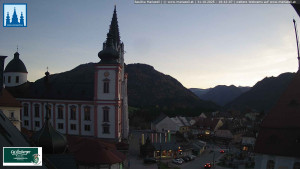 Městečko Mariazell - Basilika - 31.10.2025 v 16:45 Městečko Mariazell - Basilika - 31.10.2025 v 16:45