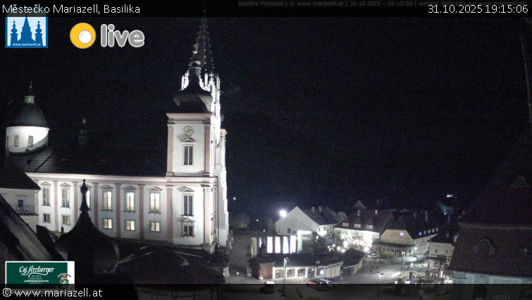 Městečko Mariazell - Basilika - 31.10.2025 v 19:15 Městečko Mariazell - Basilika - 31.10.2025 v 19:15