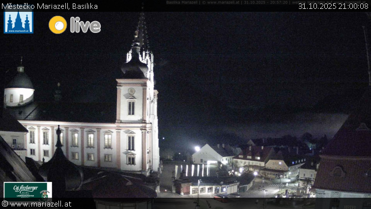 Městečko Mariazell - Basilika - 31.10.2025 v 21:00 Městečko Mariazell - Basilika - 31.10.2025 v 21:00