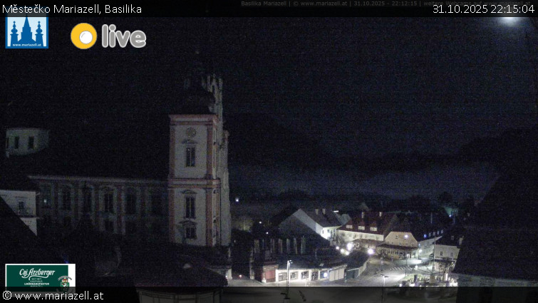 Městečko Mariazell - Basilika - 31.10.2025 v 22:15 Městečko Mariazell - Basilika - 31.10.2025 v 22:15