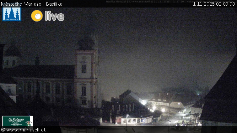 Městečko Mariazell - Basilika - 1.11.2025 v 02:00 Městečko Mariazell - Basilika - 1.11.2025 v 02:00