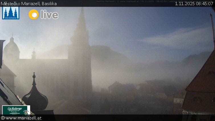 Městečko Mariazell - Basilika - 1.11.2025 v 08:45 Městečko Mariazell - Basilika - 1.11.2025 v 08:45