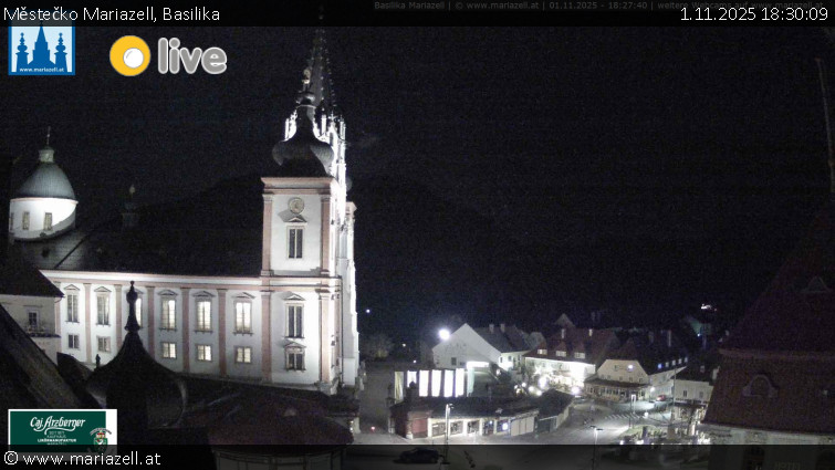 Městečko Mariazell - Basilika - 1.11.2025 v 18:30 Městečko Mariazell - Basilika - 1.11.2025 v 18:30