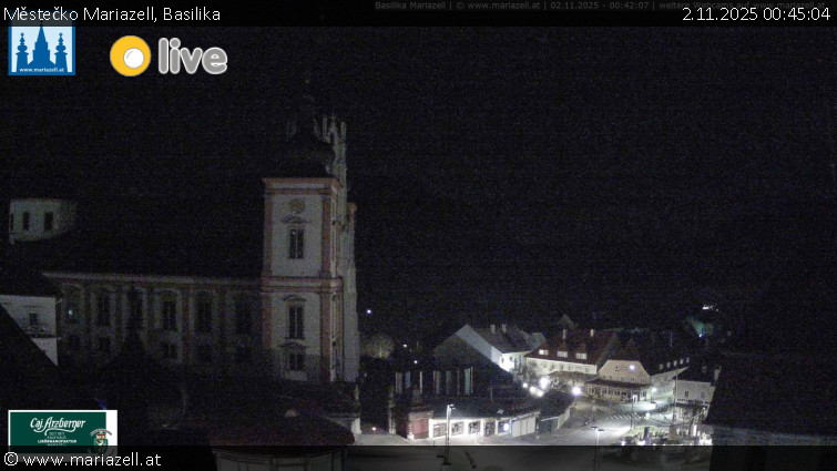 Městečko Mariazell - Basilika - 2.11.2025 v 00:45 Městečko Mariazell - Basilika - 2.11.2025 v 00:45