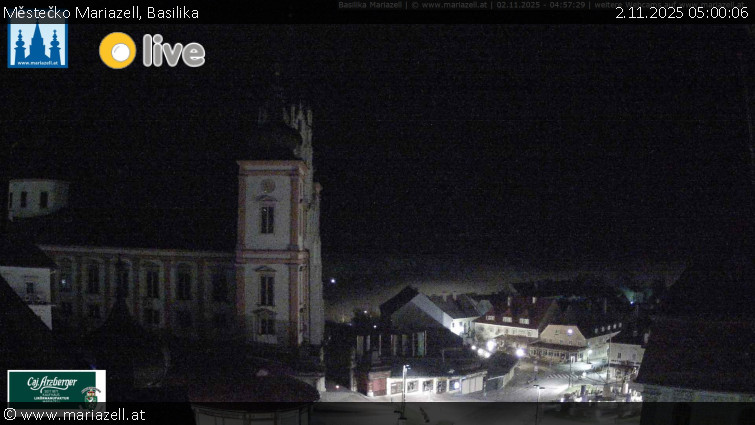 Městečko Mariazell - Basilika - 2.11.2025 v 05:00 Městečko Mariazell - Basilika - 2.11.2025 v 05:00