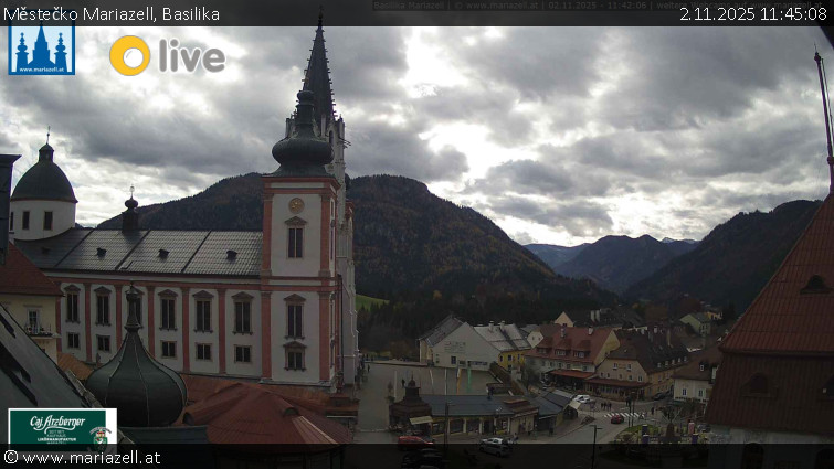 Městečko Mariazell - Basilika - 2.11.2025 v 11:45 Městečko Mariazell - Basilika - 2.11.2025 v 11:45