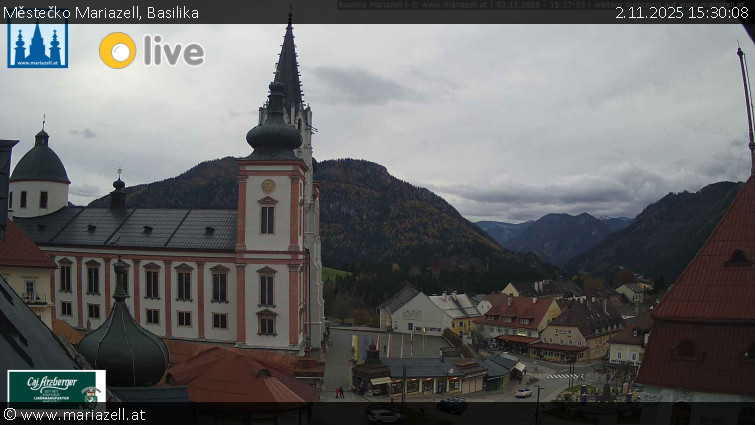 Městečko Mariazell - Basilika - 2.11.2025 v 15:30 Městečko Mariazell - Basilika - 2.11.2025 v 15:30