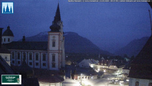 Městečko Mariazell - Basilika - 21.3.2026 v 05:30 Městečko Mariazell - Basilika - 21.3.2026 v 05:30