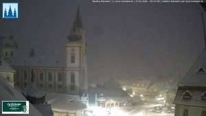 Městečko Mariazell - Basilika - 27.3.2026 v 05:15 Městečko Mariazell - Basilika - 27.3.2026 v 05:15