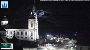 Městečko Mariazell - Basilika - 7.4.2026 v 04:45 Městečko Mariazell - Basilika - 7.4.2026 v 04:45