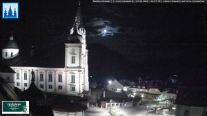 Městečko Mariazell - Basilika - 7.4.2026 v 05:00 Městečko Mariazell - Basilika - 7.4.2026 v 05:00
