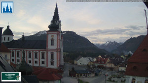 Městečko Mariazell - Basilika - 7.4.2026 v 06:30 Městečko Mariazell - Basilika - 7.4.2026 v 06:30