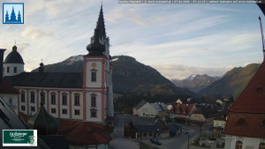 Městečko Mariazell - Basilika - 7.4.2026 v 07:15 Městečko Mariazell - Basilika - 7.4.2026 v 07:15