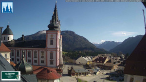 Městečko Mariazell - Basilika - 7.4.2026 v 17:15 Městečko Mariazell - Basilika - 7.4.2026 v 17:15