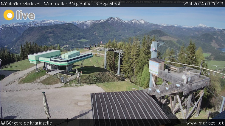 Městečko Mariazell - Mariazeller Bürgeralpe - Berggasthof - 29.4.2024 v 09:00