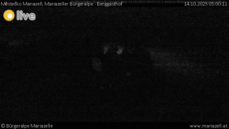 Městečko Mariazell - Mariazeller Bürgeralpe - Berggasthof - 14.10.2025 v 05:00 Městečko Mariazell - Mariazeller Bürgeralpe - Berggasthof - 14.10.2025 v 05:00