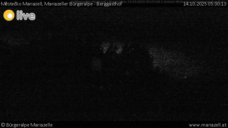 Městečko Mariazell - Mariazeller Bürgeralpe - Berggasthof - 14.10.2025 v 05:30 Městečko Mariazell - Mariazeller Bürgeralpe - Berggasthof - 14.10.2025 v 05:30