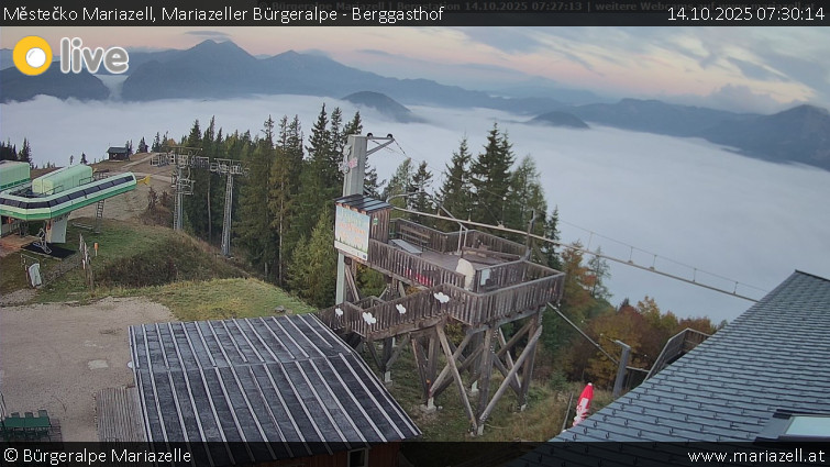 Městečko Mariazell - Mariazeller Bürgeralpe - Berggasthof - 14.10.2025 v 07:30 Městečko Mariazell - Mariazeller Bürgeralpe - Berggasthof - 14.10.2025 v 07:30