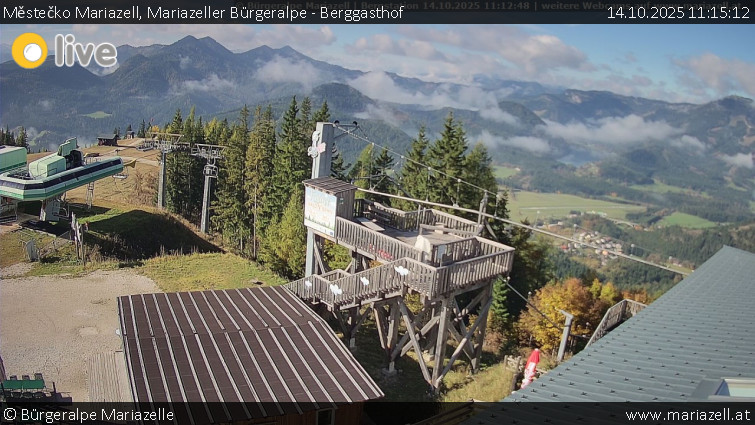 Městečko Mariazell - Mariazeller Bürgeralpe - Berggasthof - 14.10.2025 v 11:15 Městečko Mariazell - Mariazeller Bürgeralpe - Berggasthof - 14.10.2025 v 11:15