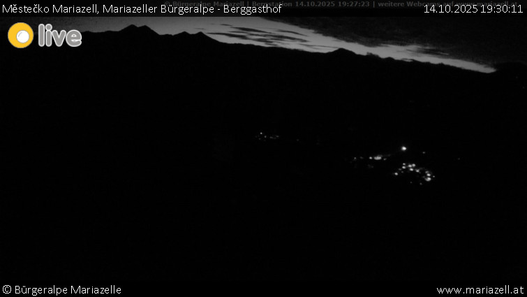 Městečko Mariazell - Mariazeller Bürgeralpe - Berggasthof - 14.10.2025 v 19:30 Městečko Mariazell - Mariazeller Bürgeralpe - Berggasthof - 14.10.2025 v 19:30