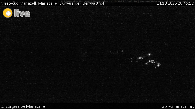 Městečko Mariazell - Mariazeller Bürgeralpe - Berggasthof - 14.10.2025 v 20:45 Městečko Mariazell - Mariazeller Bürgeralpe - Berggasthof - 14.10.2025 v 20:45