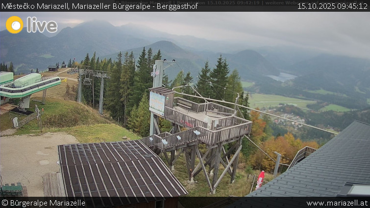 Městečko Mariazell - Mariazeller Bürgeralpe - Berggasthof - 15.10.2025 v 09:45 Městečko Mariazell - Mariazeller Bürgeralpe - Berggasthof - 15.10.2025 v 09:45