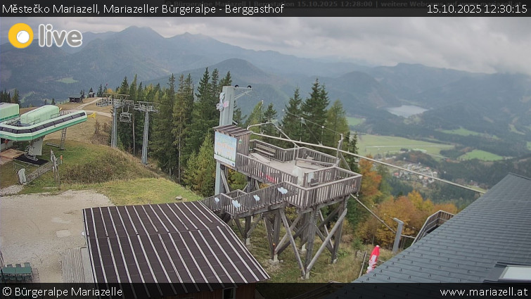 Městečko Mariazell - Mariazeller Bürgeralpe - Berggasthof - 15.10.2025 v 12:30 Městečko Mariazell - Mariazeller Bürgeralpe - Berggasthof - 15.10.2025 v 12:30
