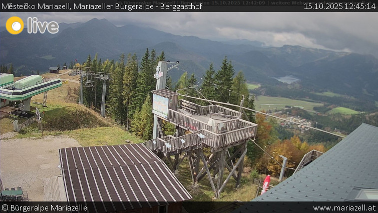 Městečko Mariazell - Mariazeller Bürgeralpe - Berggasthof - 15.10.2025 v 12:45 Městečko Mariazell - Mariazeller Bürgeralpe - Berggasthof - 15.10.2025 v 12:45