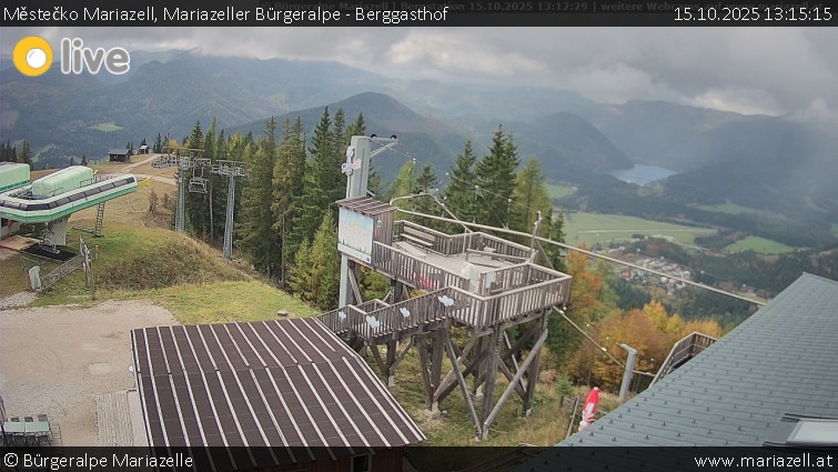 Městečko Mariazell - Mariazeller Bürgeralpe - Berggasthof - 15.10.2025 v 13:15 Městečko Mariazell - Mariazeller Bürgeralpe - Berggasthof - 15.10.2025 v 13:15