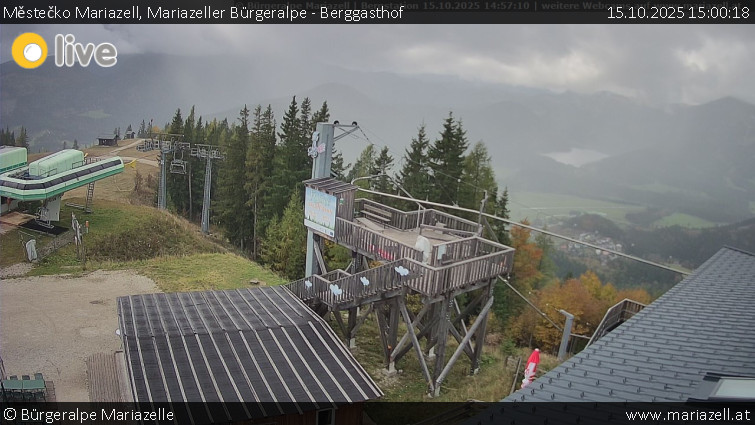 Městečko Mariazell - Mariazeller Bürgeralpe - Berggasthof - 15.10.2025 v 15:00 Městečko Mariazell - Mariazeller Bürgeralpe - Berggasthof - 15.10.2025 v 15:00