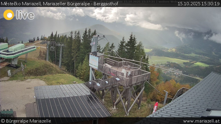 Městečko Mariazell - Mariazeller Bürgeralpe - Berggasthof - 15.10.2025 v 15:30 Městečko Mariazell - Mariazeller Bürgeralpe - Berggasthof - 15.10.2025 v 15:30
