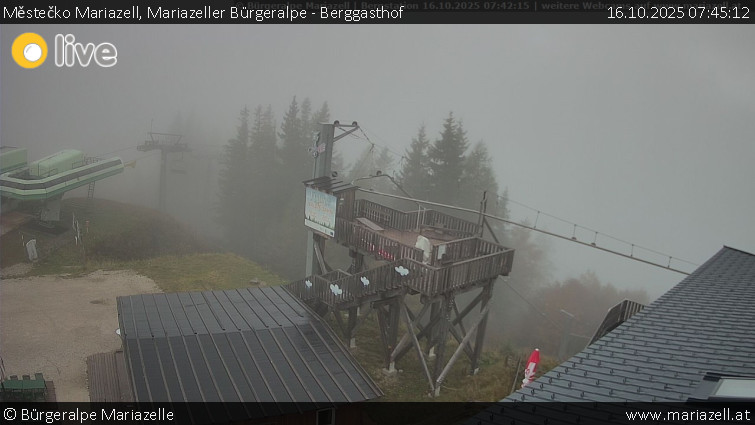 Městečko Mariazell - Mariazeller Bürgeralpe - Berggasthof - 16.10.2025 v 07:45 Městečko Mariazell - Mariazeller Bürgeralpe - Berggasthof - 16.10.2025 v 07:45