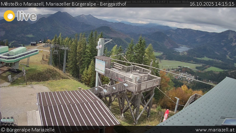 Městečko Mariazell - Mariazeller Bürgeralpe - Berggasthof - 16.10.2025 v 14:15 Městečko Mariazell - Mariazeller Bürgeralpe - Berggasthof - 16.10.2025 v 14:15