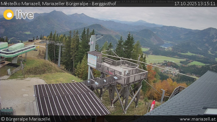 Městečko Mariazell - Mariazeller Bürgeralpe - Berggasthof - 17.10.2025 v 13:15 Městečko Mariazell - Mariazeller Bürgeralpe - Berggasthof - 17.10.2025 v 13:15