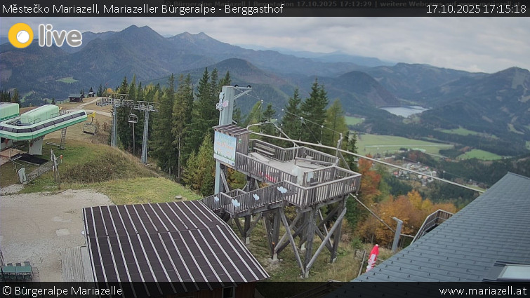 Městečko Mariazell - Mariazeller Bürgeralpe - Berggasthof - 17.10.2025 v 17:15 Městečko Mariazell - Mariazeller Bürgeralpe - Berggasthof - 17.10.2025 v 17:15