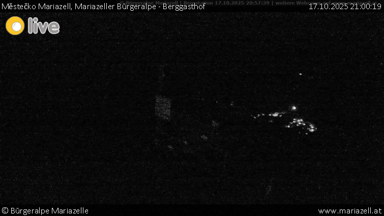 Městečko Mariazell - Mariazeller Bürgeralpe - Berggasthof - 17.10.2025 v 21:00 Městečko Mariazell - Mariazeller Bürgeralpe - Berggasthof - 17.10.2025 v 21:00